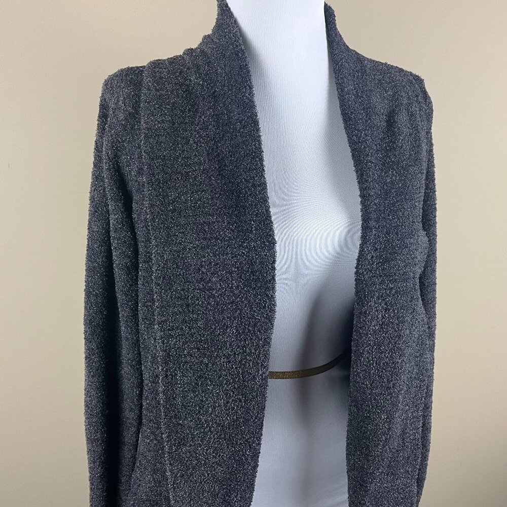 Barefoot Dreams Cozychic Lite Cardigan Sweater Size XS/S Dark Heathered Gray